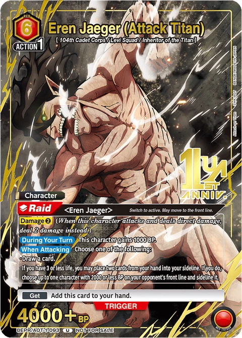 Eren Jaeger (Attack Titan) - Union Arena (English) card