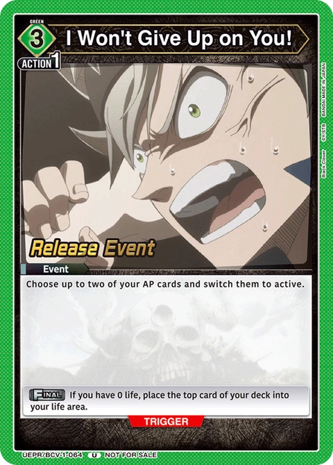 I Won't Give Up on You! - Union Arena (English) card