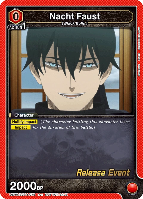 Nacht Faust - Union Arena (English) card