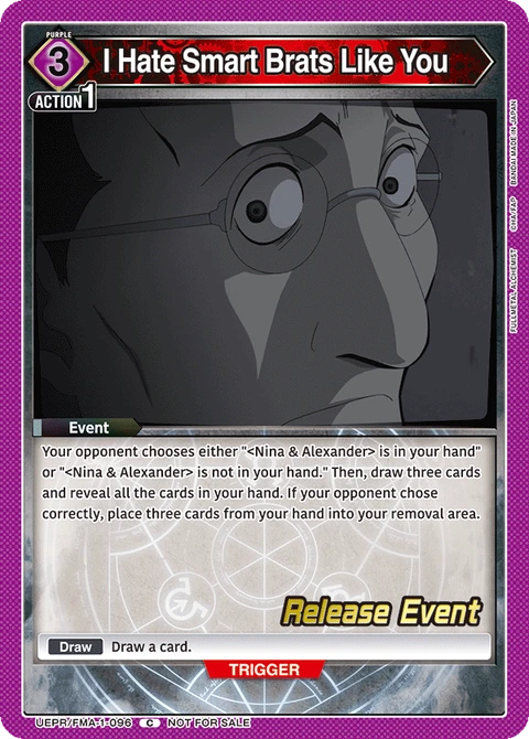 I Hate Smart Brats Like You - Union Arena (English) card