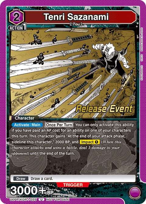 Tenri Sazanami - Union Arena (English) card