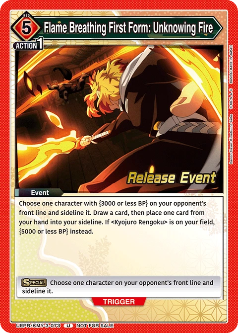 Flame Breathing First Form: Unknowing Fire - Union Arena (English) card
