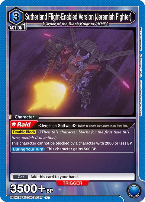 Sutherland Flight-Enabled Version (Jeremiah Fighter) - Union Arena (English) card