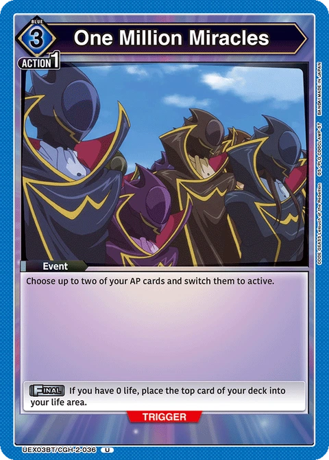 One Million Miracles - Union Arena (English) card