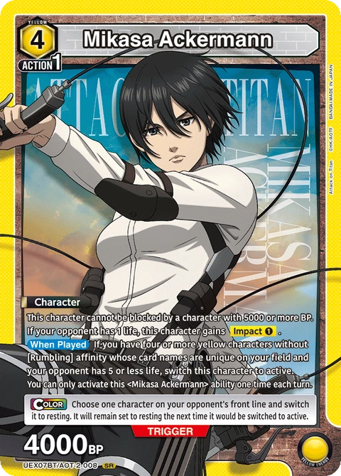 Mikasa Ackermann - Union Arena (English) card