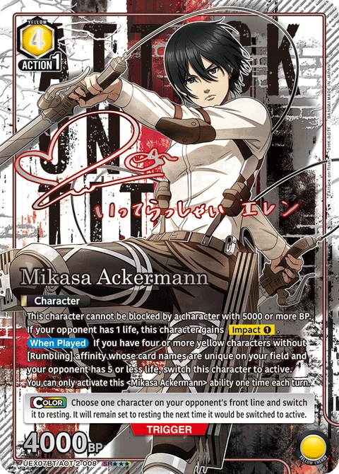 Mikasa Ackermann - Union Arena (English) card