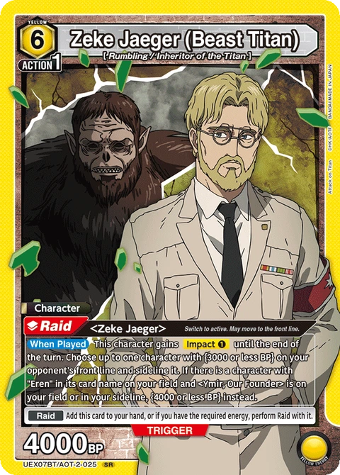 Zeke Jaeger (Beast Titan) - Union Arena (English) card