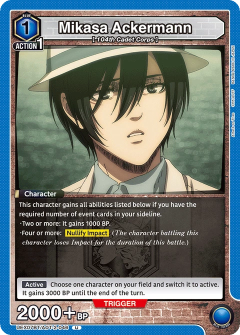 Mikasa Ackermann - Union Arena (English) card
