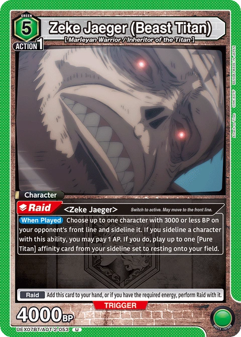 Zeke Jaeger (Beast Titan) - Union Arena (English) card