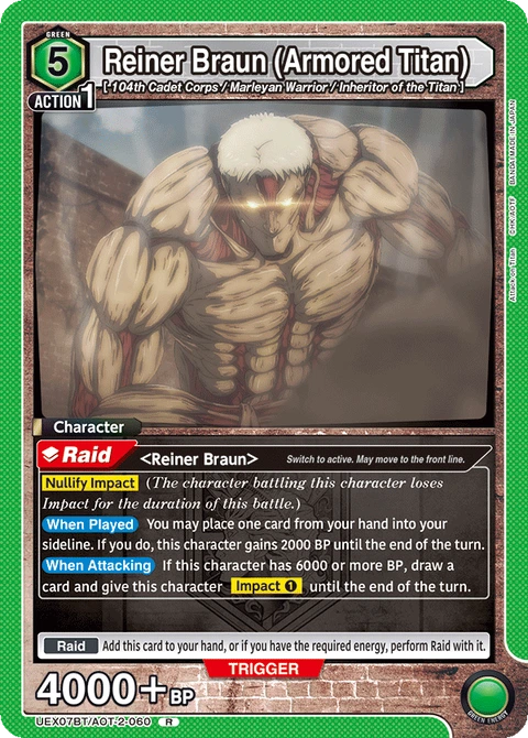Reiner Braun (Armored Titan) - Union Arena (English) card