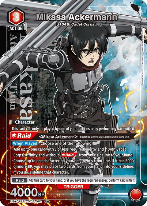 Mikasa Ackermann - Union Arena (English) card