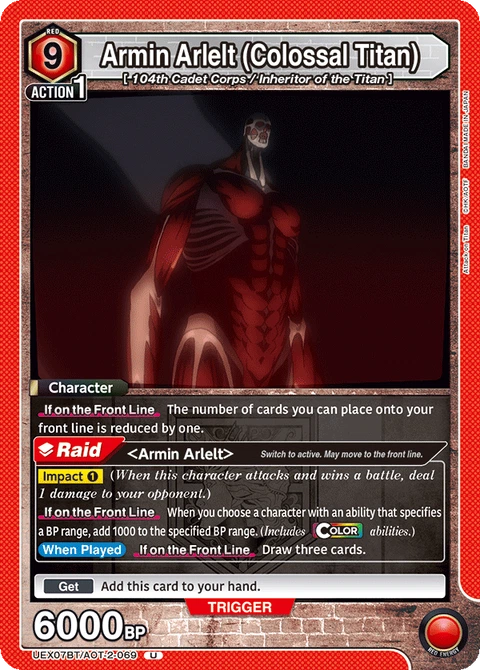 Armin Arlelt (Colossal Titan) - Union Arena (English) card