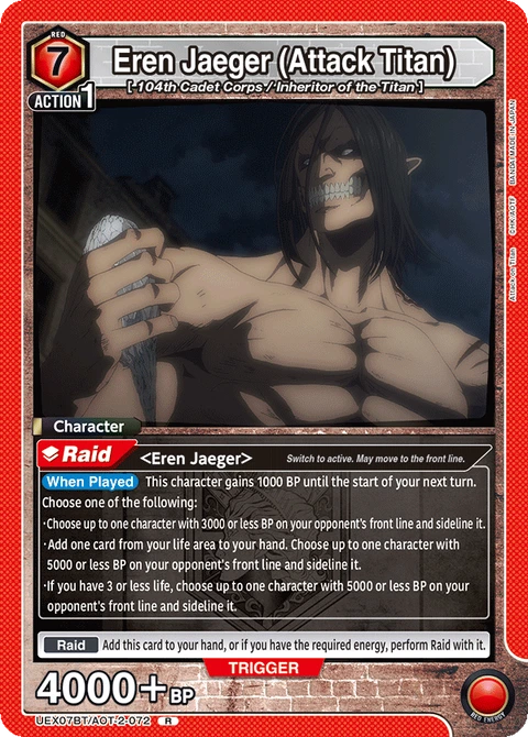 Eren Jaeger (Attack Titan) - Union Arena (English) card