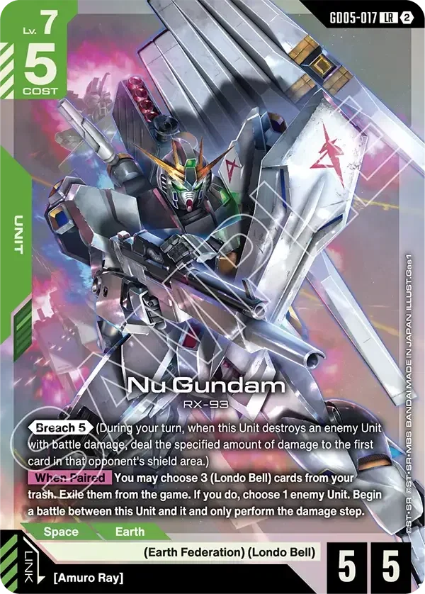 Testing New Earth Federation Cards | Blue Green Amuro Ray Vs Purple Red Neo Zeon