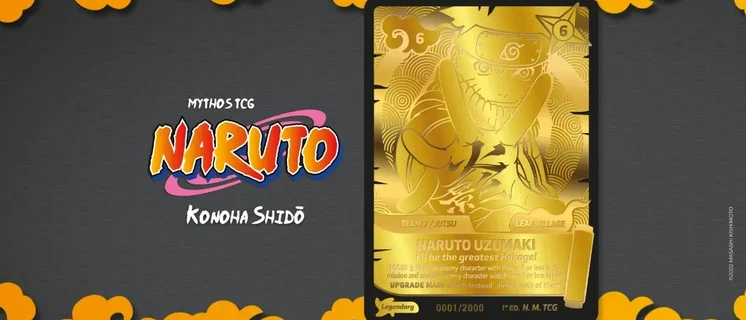 Excellence becomes legend: the Naruto Mythos TCG Gold Card