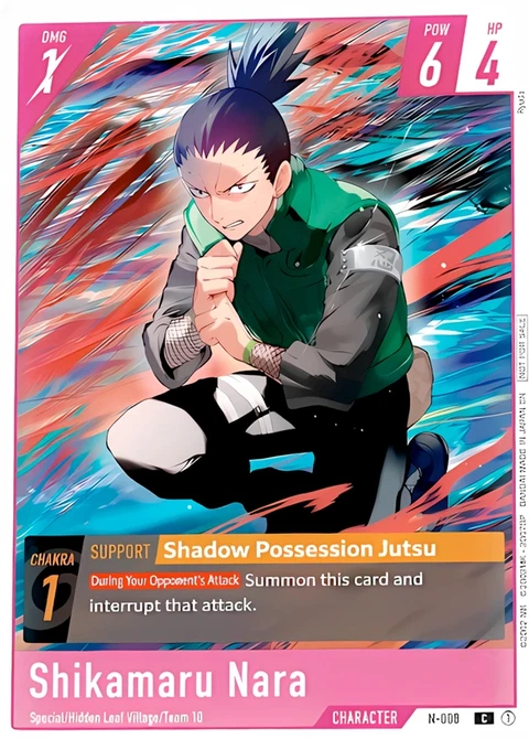 Shikamaru Nara - Naruto TCG Bandai card
