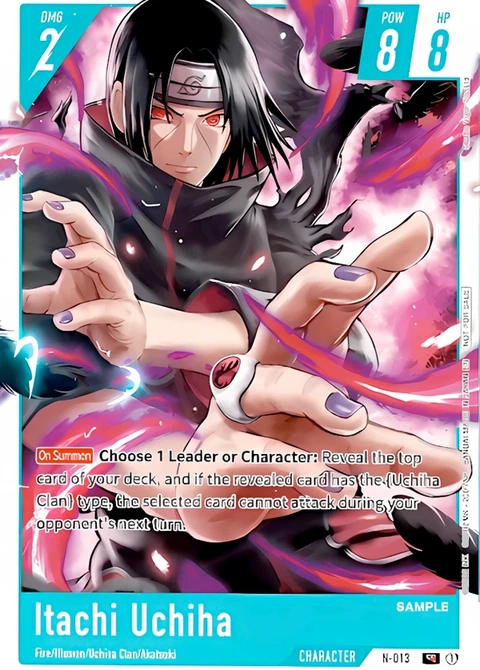 Itachi Uchiha - Naruto TCG Bandai card