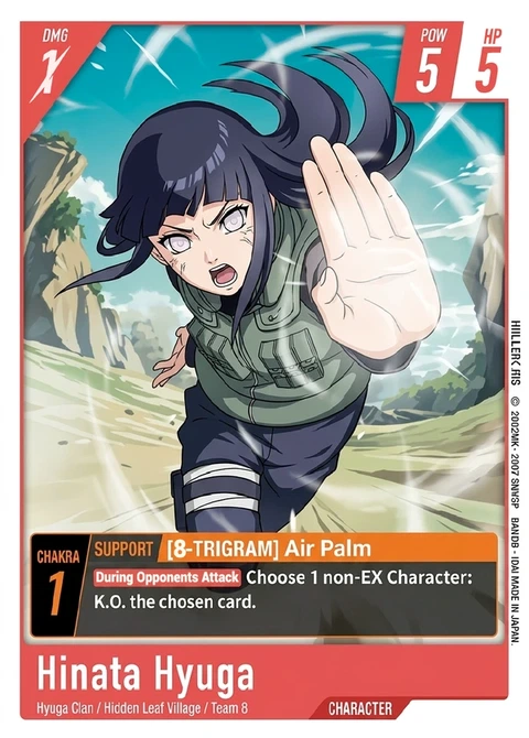 Hinata Hyuga - Naruto TCG Bandai card