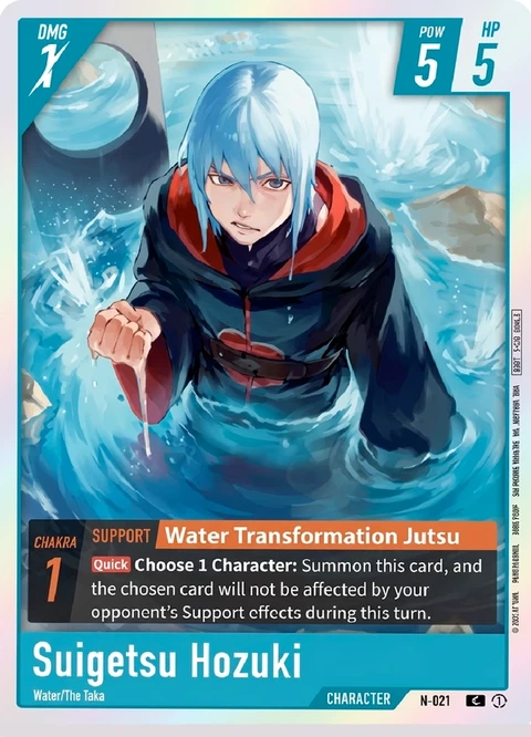 Suigetsu Hozuki - Naruto TCG Bandai card